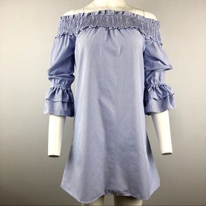 Style Envy striped blue short Dress M